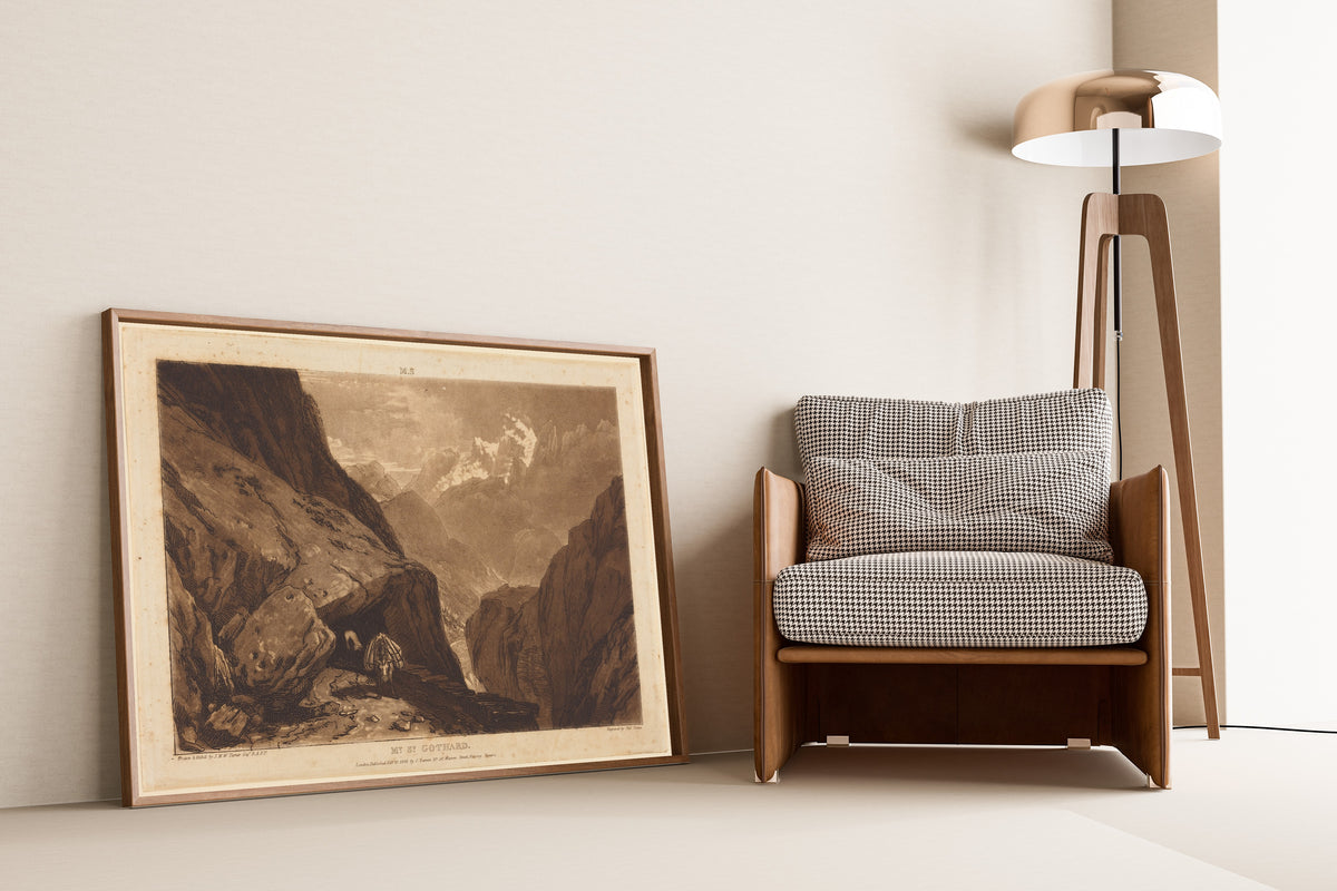 J.M.W. Turner — Liber Studiorum: Mt. St. Gothard | Mezzotint Print