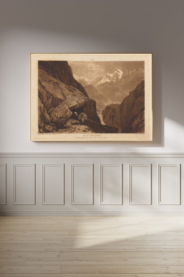 J.M.W. Turner — Liber Studiorum: Mt. St. Gothard | Mezzotint Print