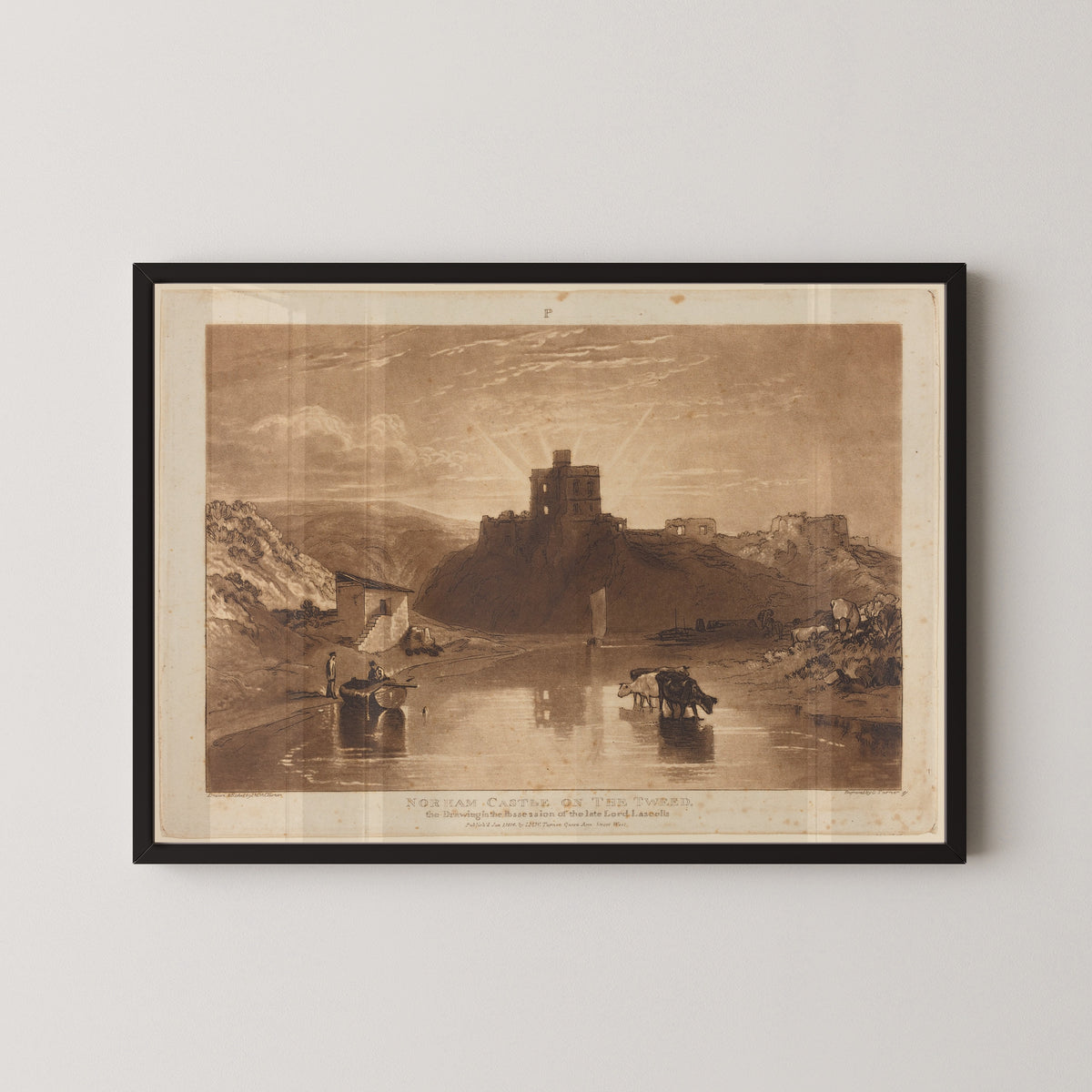 J.M.W. Turner — Liber Studiorum: Norham Castle on the Tweed | Mezzotint Print