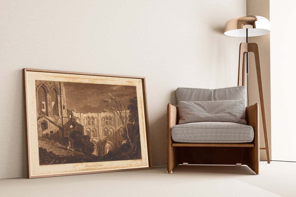 J.M.W. Turner — Liber Studiorum: Rivaux Abbey, Yorkshire | Mezzotint Print