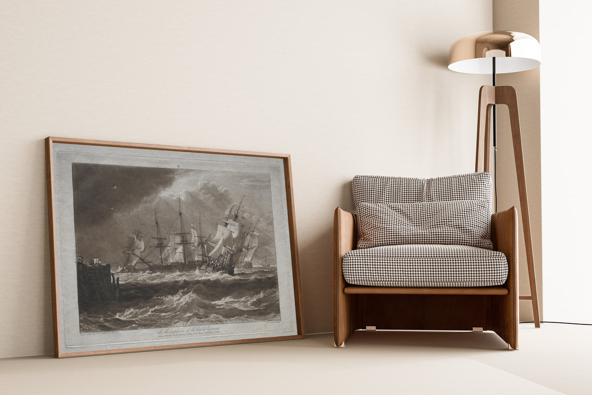 J.M.W. Turner — Liber Studiorum: Ships in a Breeze | Mezzotint Print