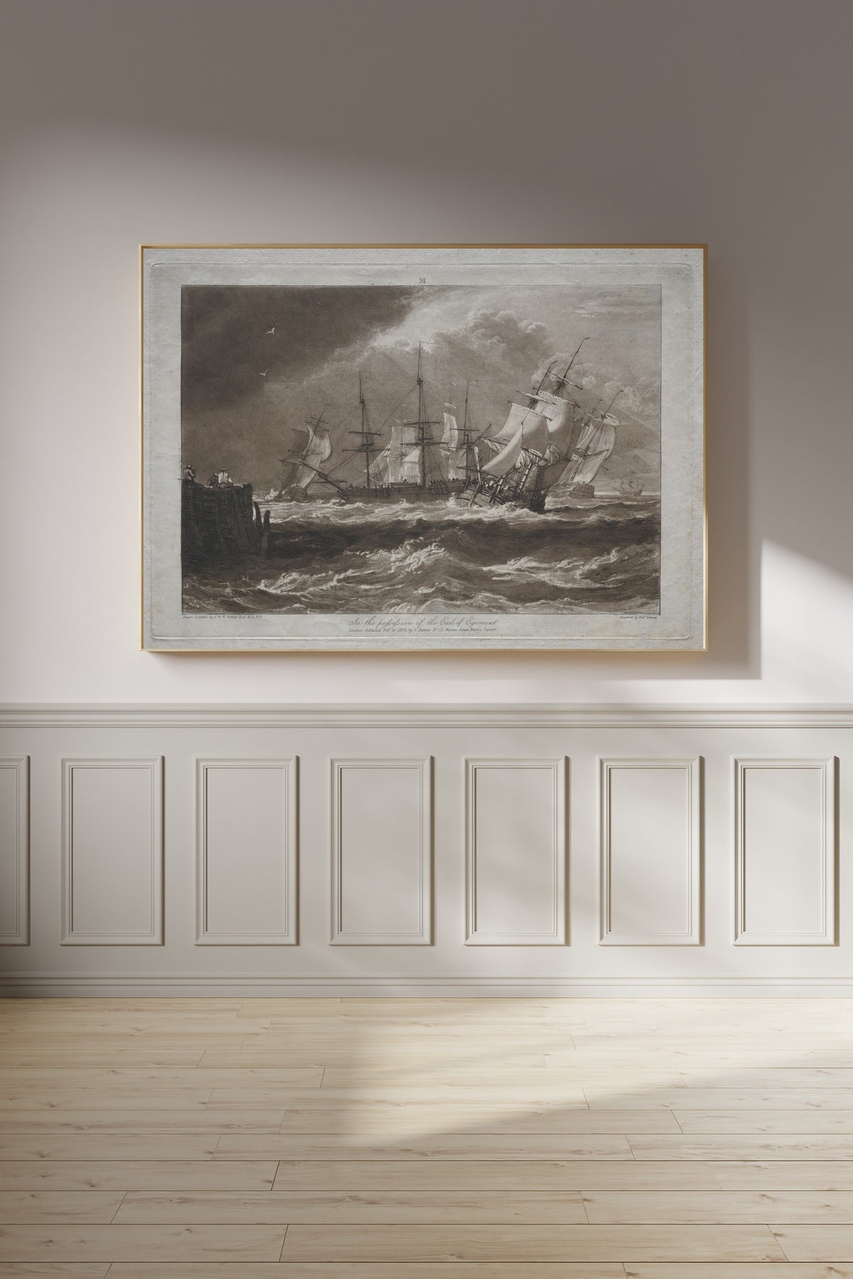 J.M.W. Turner — Liber Studiorum: Ships in a Breeze | Mezzotint Print