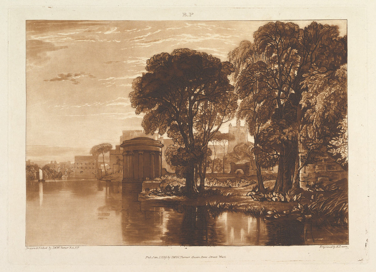 J.M.W. Turner — Liber Studiorum: The Alcove, Isleworth | Mezzotint Print