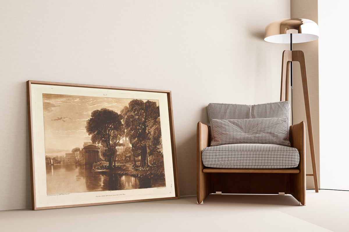 J.M.W. Turner — Liber Studiorum: The Alcove, Isleworth | Mezzotint Print