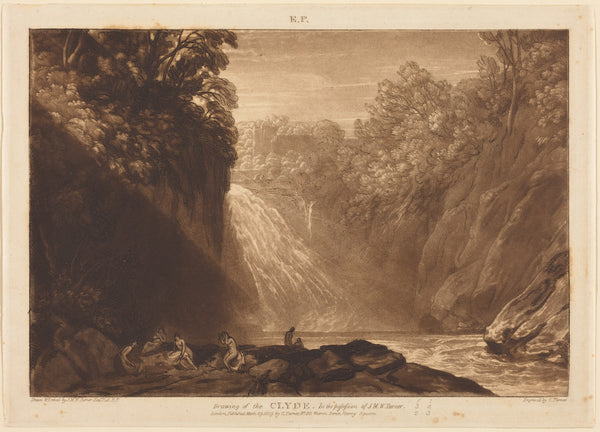 J.M.W. Turner — Liber Studiorum: The Fall of the Clyde | Mezzotint Print