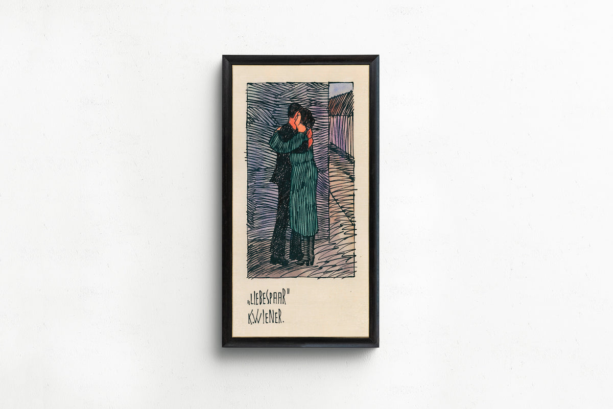 Karl Wiener — Liebespaar (Lovers) | Expressionist Art Print