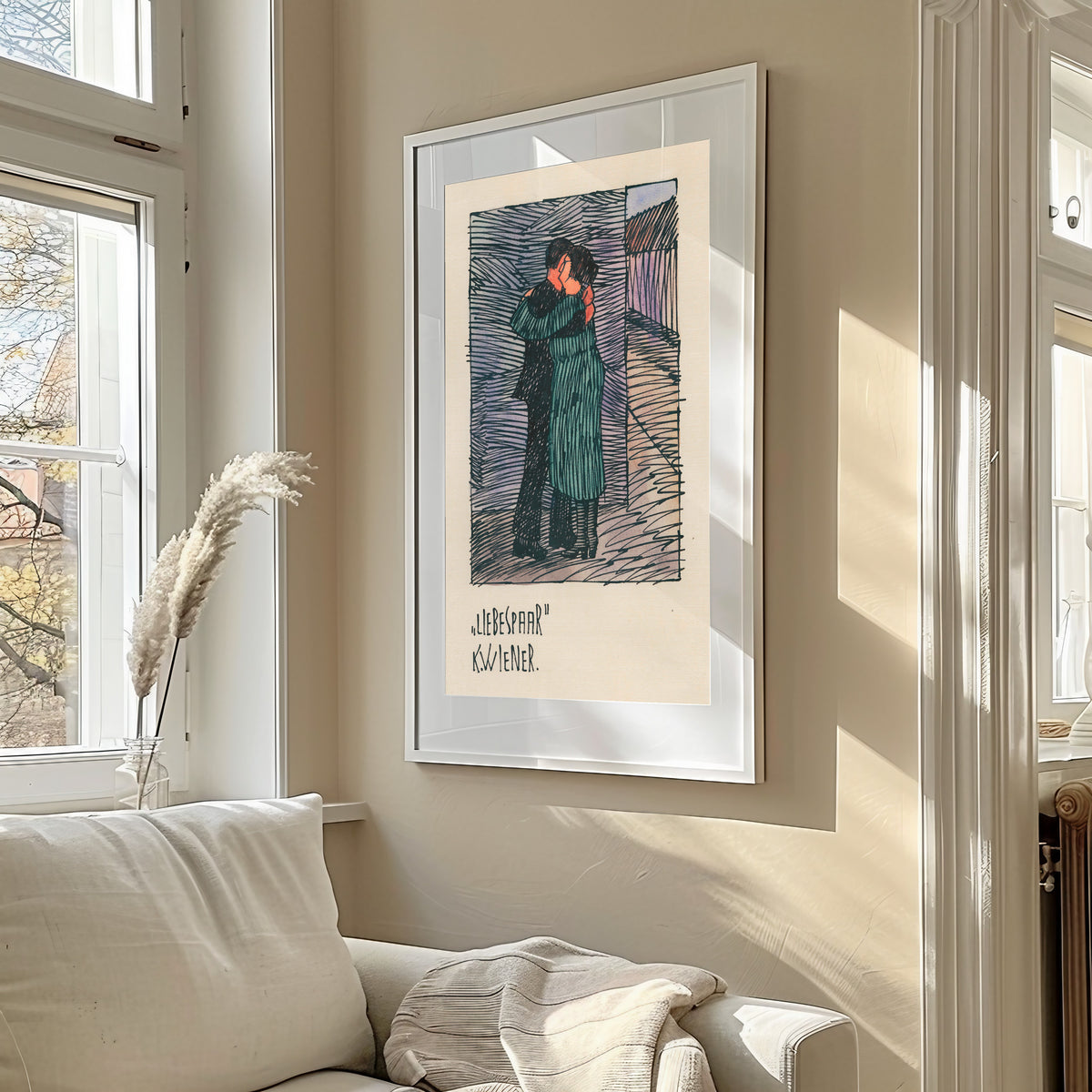 Karl Wiener — Liebespaar (Lovers) | Expressionist Art Print