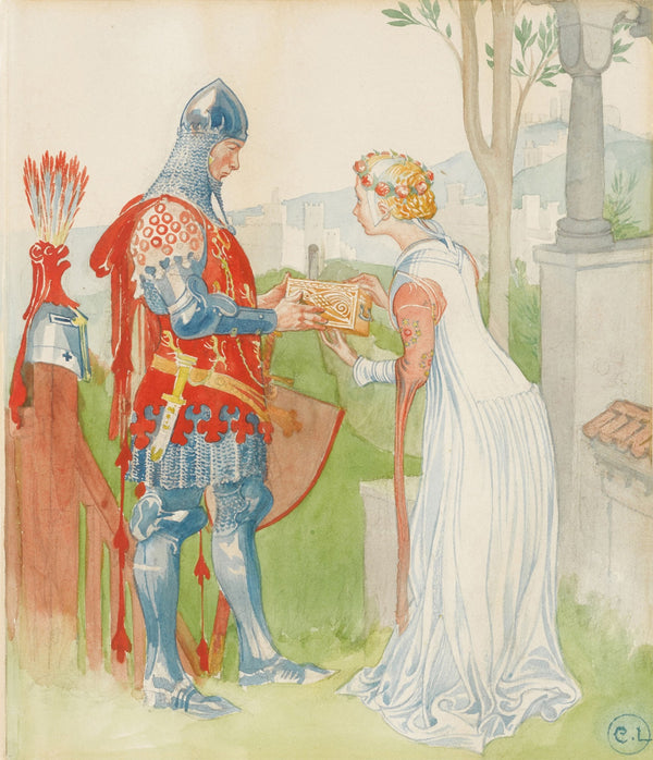 Carl Larsson — Lisana and Margon | Swedish Watercolour Print