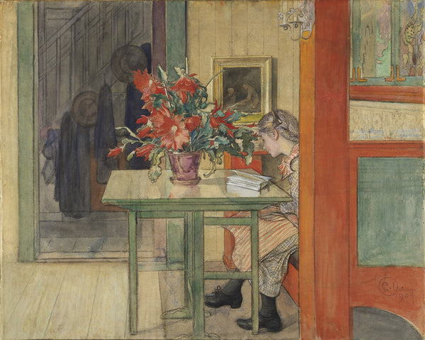 Carl Larsson — Lisbeth Reading | Swedish Watercolour Print