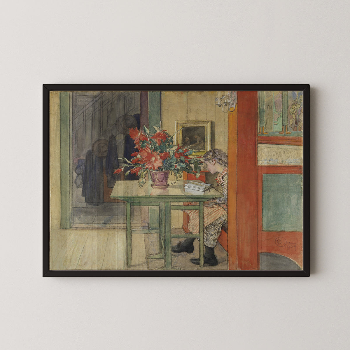 Carl Larsson — Lisbeth Reading | Swedish Watercolour Print