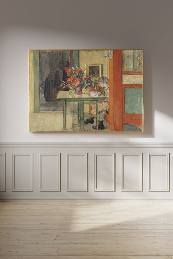 Carl Larsson — Lisbeth Reading | Swedish Watercolour Print