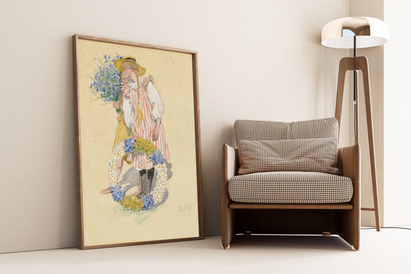 Carl Larsson — Lisbeth and Brita | Swedish Watercolour Print