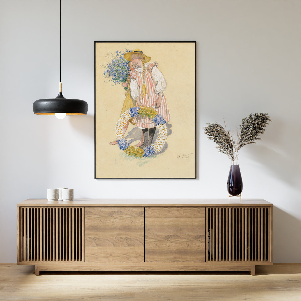 Carl Larsson — Lisbeth and Brita | Swedish Watercolour Print