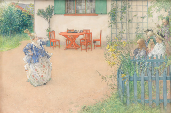 Carl Larsson — Lisbeth as the Evil Princess in the Fairy Tale Fågel Blå | Swedish Watercolour Print