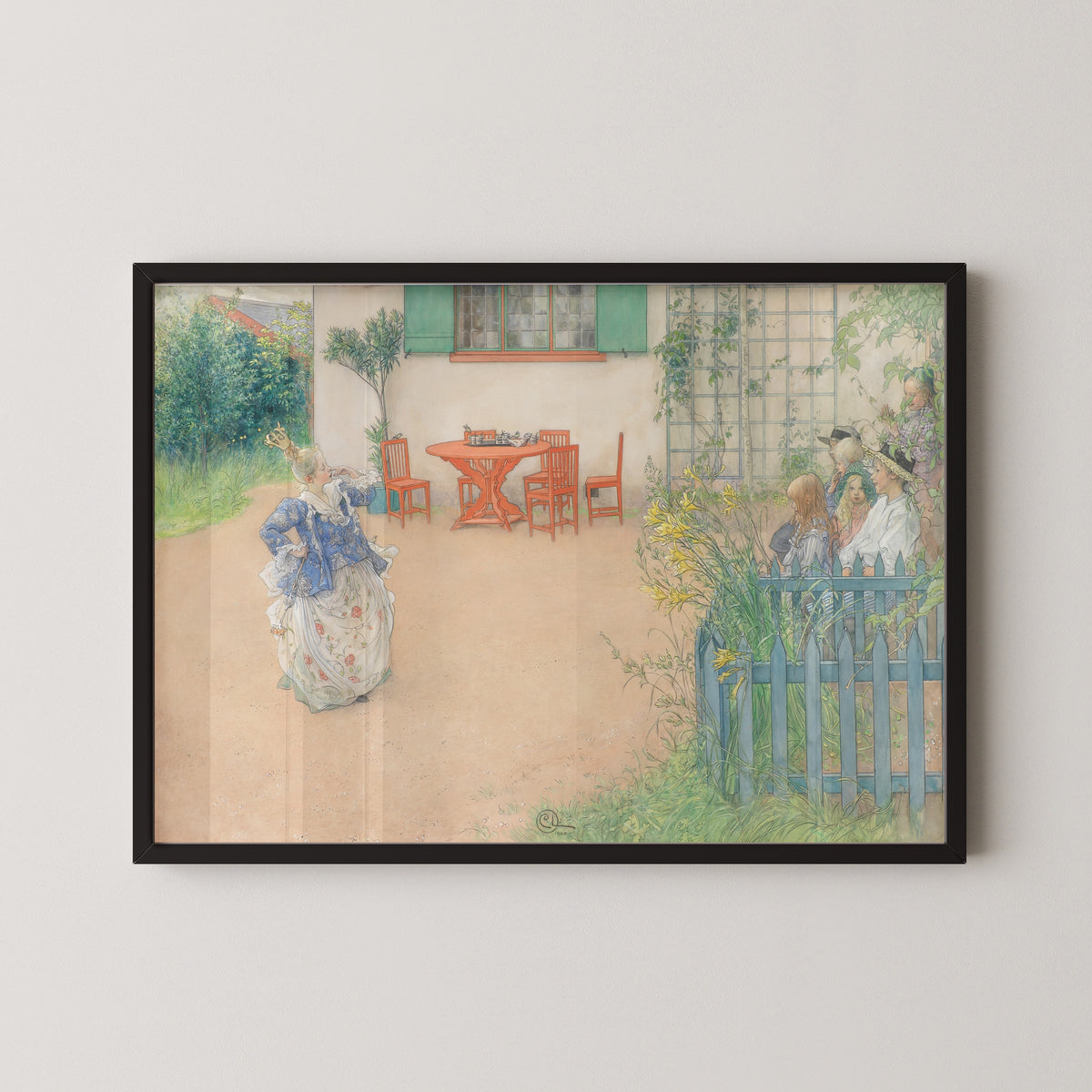 Carl Larsson — Lisbeth as the Evil Princess in the Fairy Tale Fågel Blå | Swedish Watercolour Print