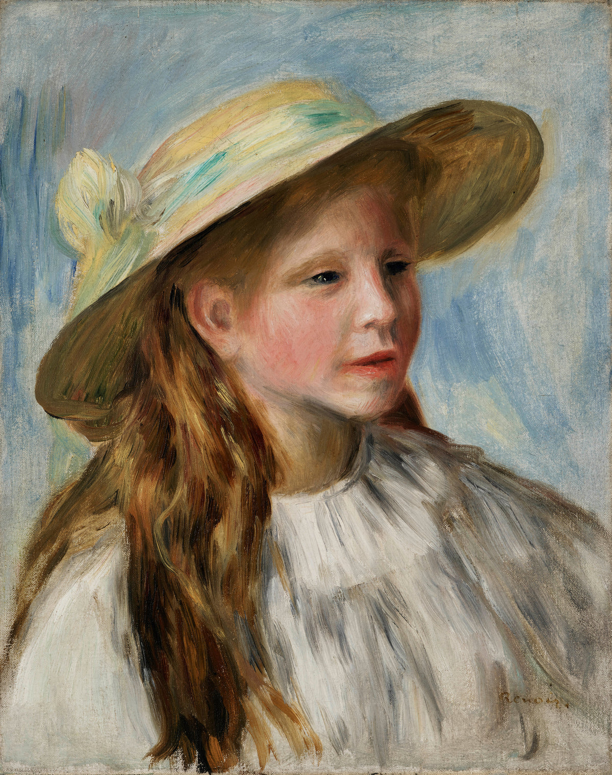 Pierre-Auguste Renoir — Little Girl with a Hat | Fine Art Print