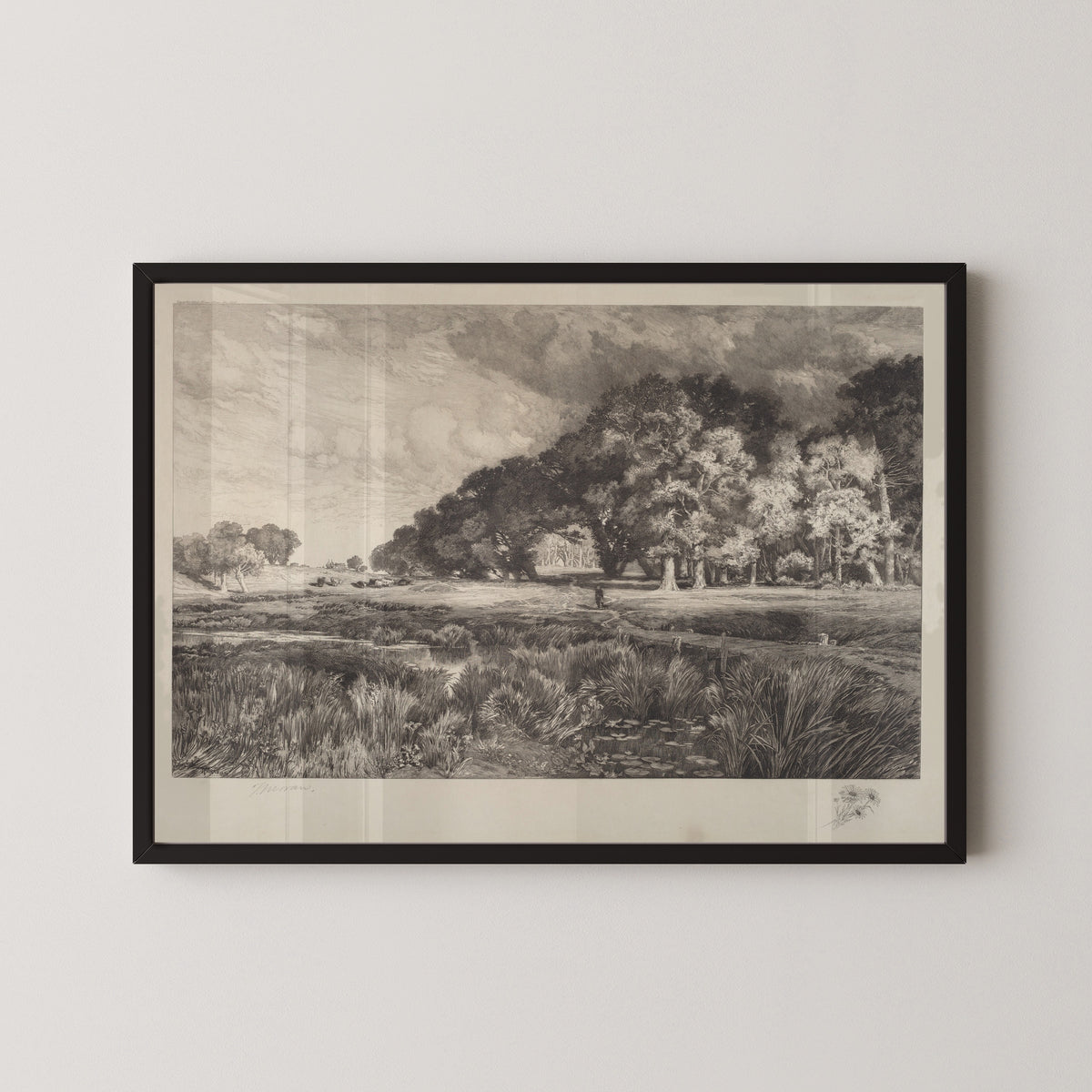 Thomas Moran — Long Island Landscape | Etching Print