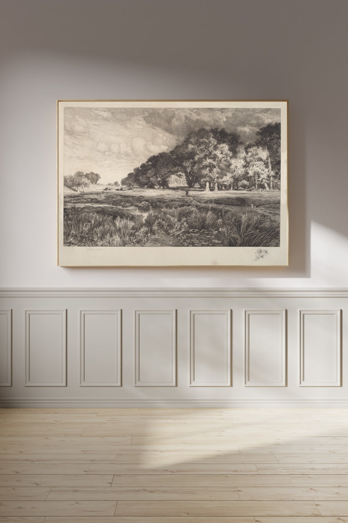 Thomas Moran — Long Island Landscape | Etching Print