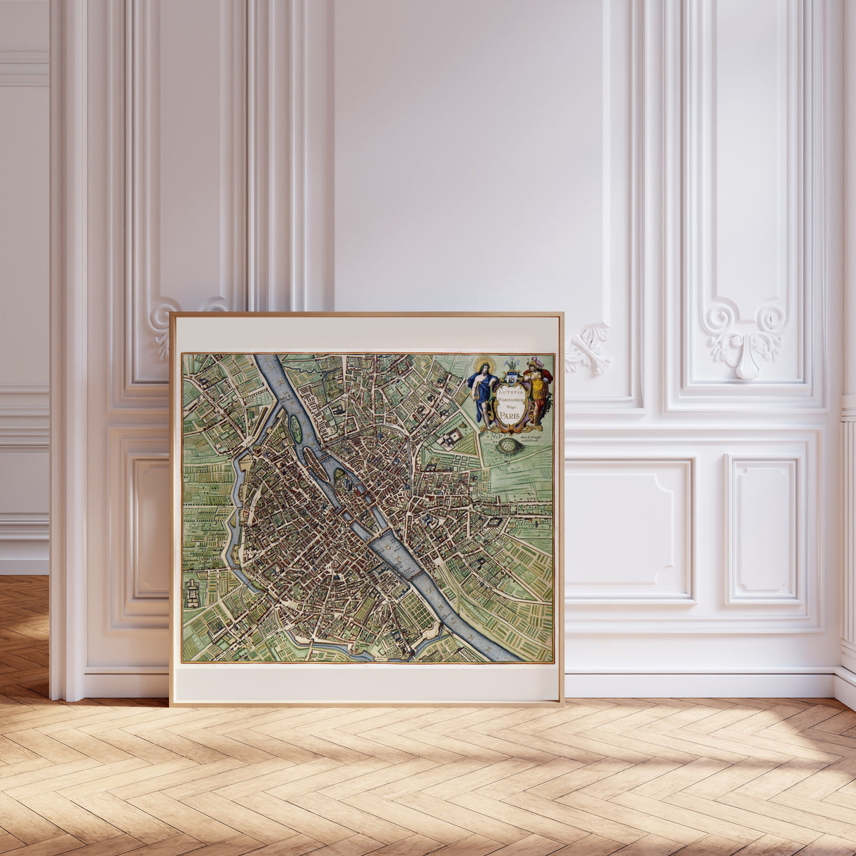 Jan Janssonius — Lutetia Parisiorum vulgo Paris | Hand-Coloured Antique City Plan Print