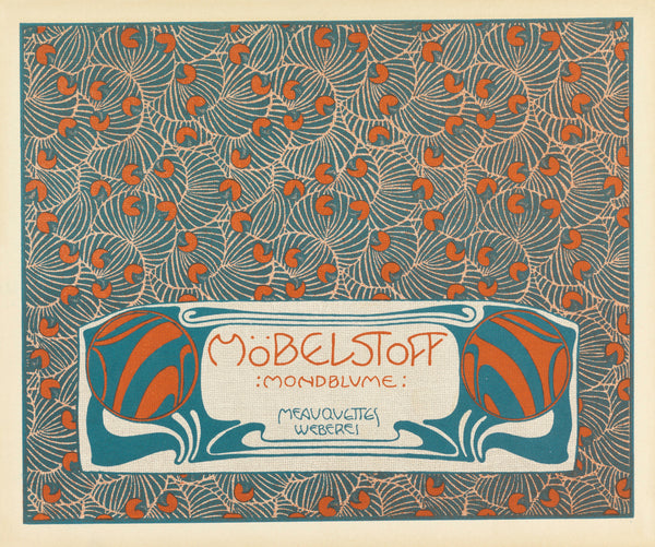 Koloman Moser — Möbelstoff Mondblume (Moon Blossom Woven Upholstery Fabric) | Pattern Design Print