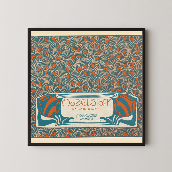 Koloman Moser — Möbelstoff Mondblume (Moon Blossom Woven Upholstery Fabric) | Pattern Design Print