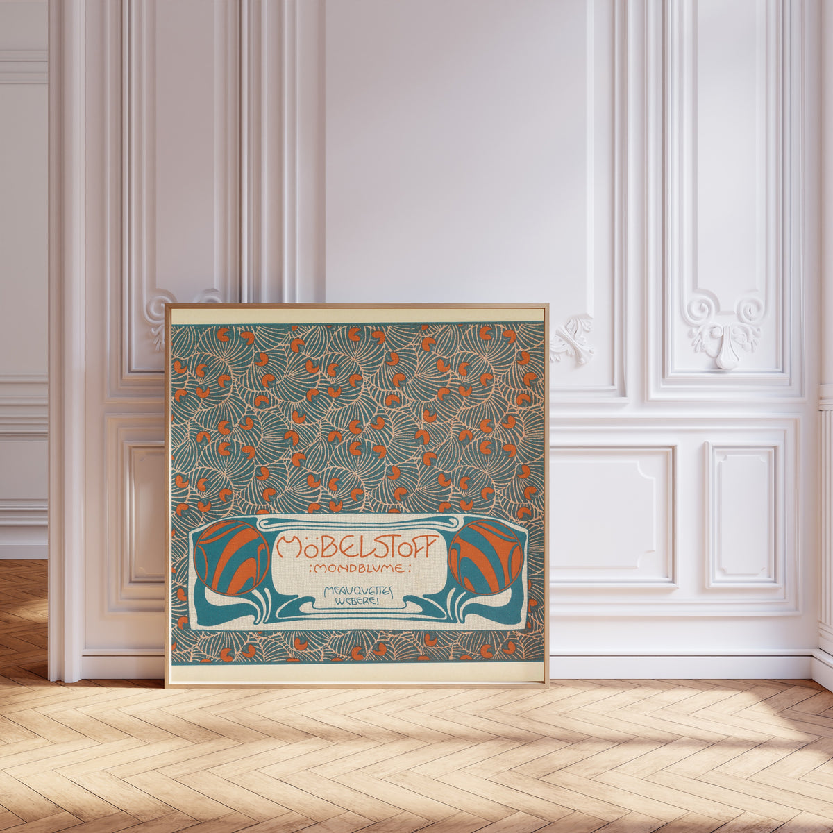 Koloman Moser — Möbelstoff Mondblume (Moon Blossom Woven Upholstery Fabric) | Pattern Design Print