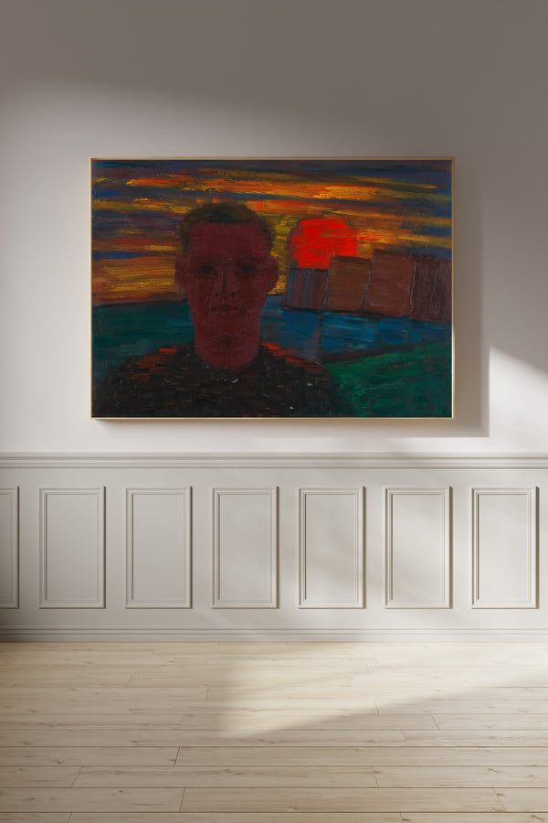 Karl Wiener — Männliches Porträt (Male Portrait at Sunset) | Expressionist Art Print