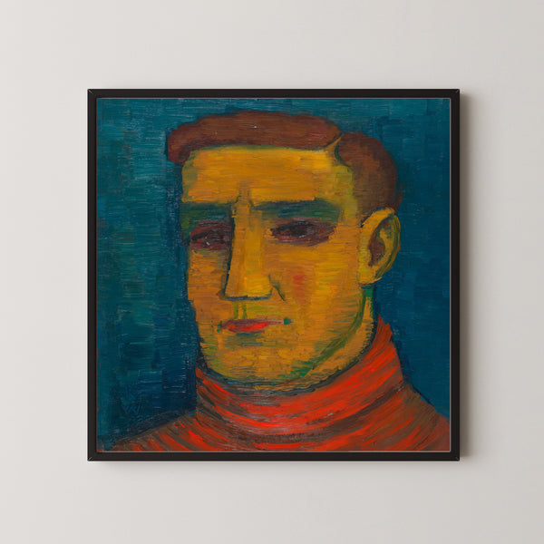 Karl Wiener — Männliches Porträt (Male Portrait in a Red Sweater) | Expressionist Art Print
