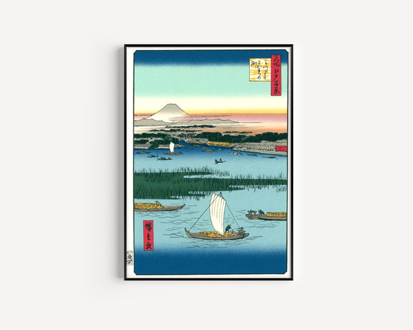 Utagawa Hiroshige — 100 Views of Edo: Mitsumata Wakarenofuchi | Japanese Woodblock Print (Ukiyo-e)