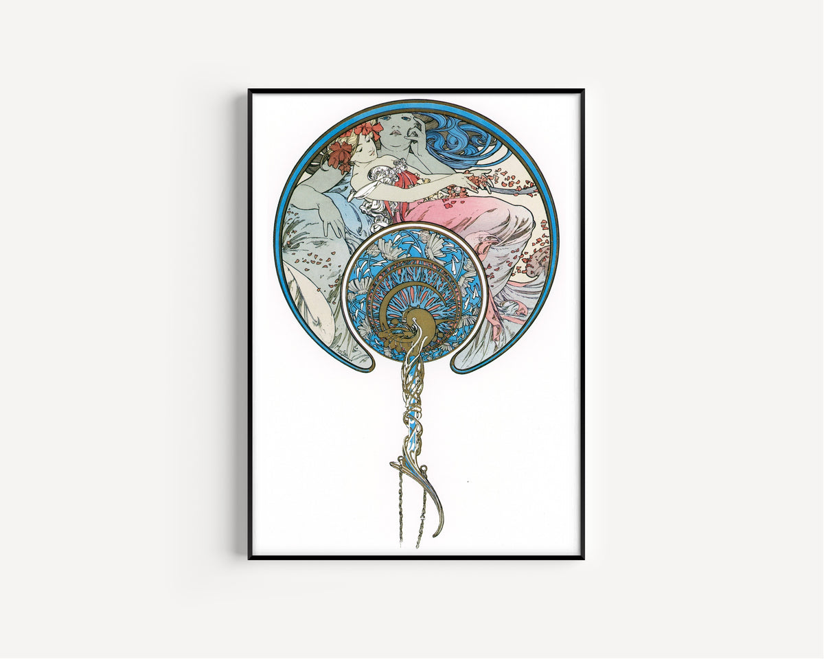 Alphonse Mucha — The Passing Wind Takes Youth Away | Art Nouveau Print