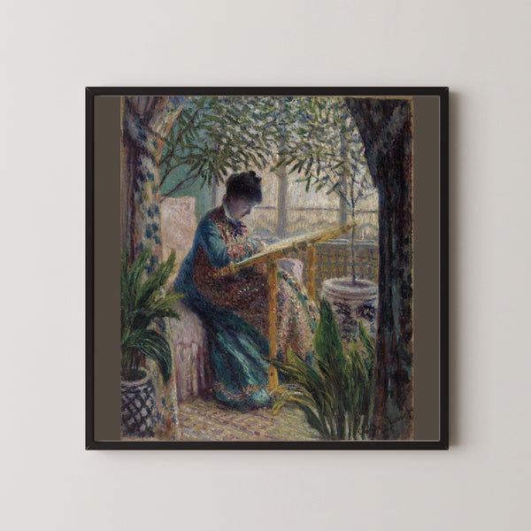 Claude Monet — Madame Monet Embroidering | Fine Art Print