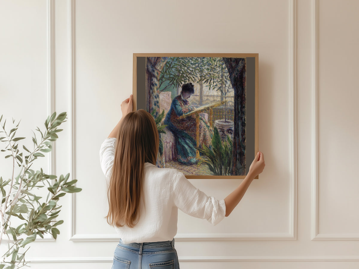 Claude Monet — Madame Monet Embroidering | Fine Art Print
