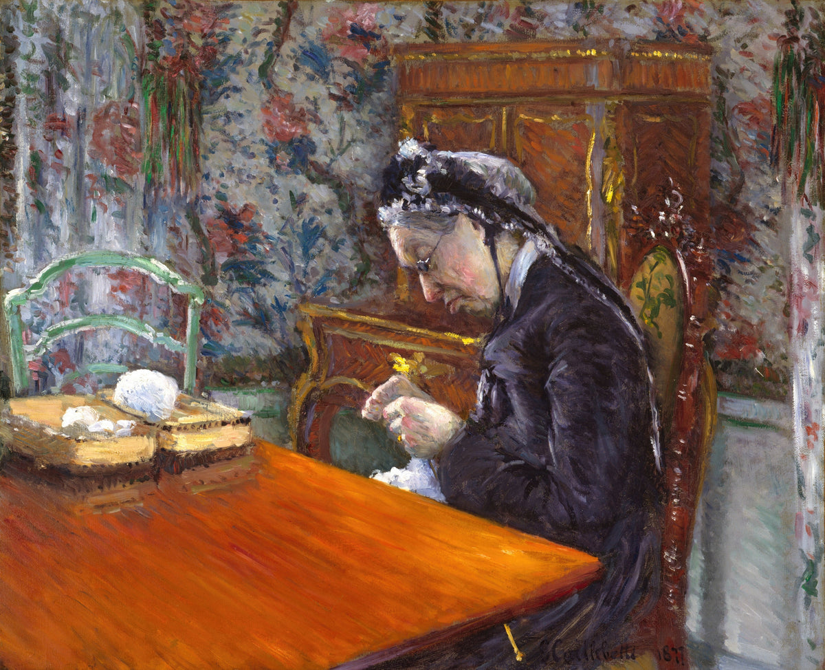 Gustave Caillebotte — Mademoiselle Boissière Knitting | Fine Art Print
