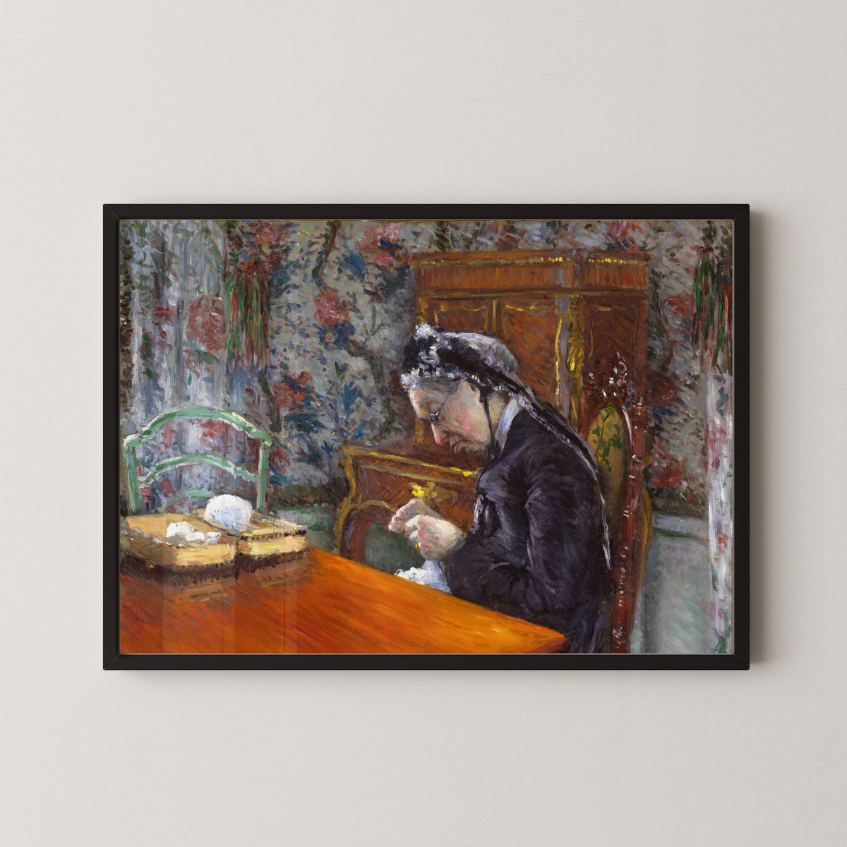 Gustave Caillebotte — Mademoiselle Boissière Knitting | Fine Art Print