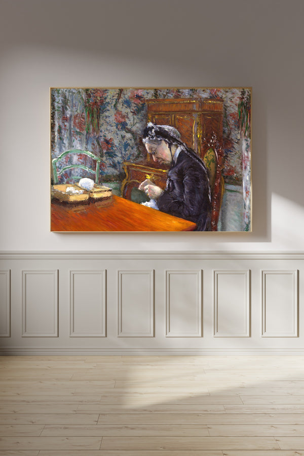 Gustave Caillebotte — Mademoiselle Boissière Knitting | Fine Art Print