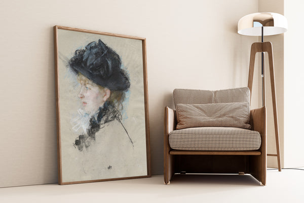 Berthe Morisot — Mademoiselle Louise Riesener in a Hat | Fine Art Print