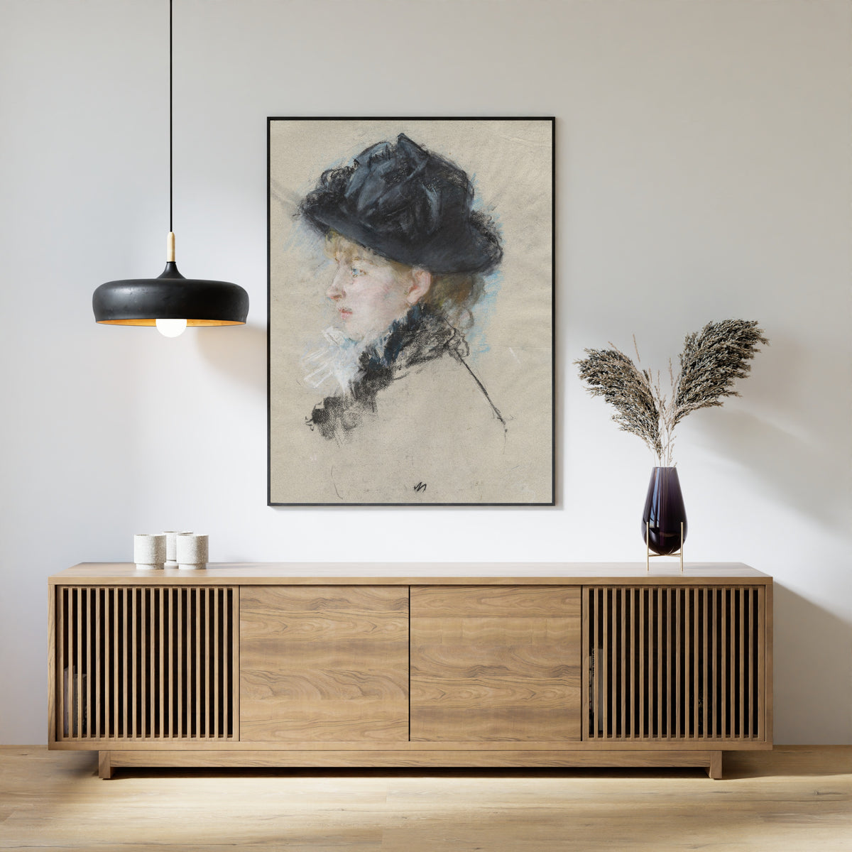 Berthe Morisot — Mademoiselle Louise Riesener in a Hat | Fine Art Print