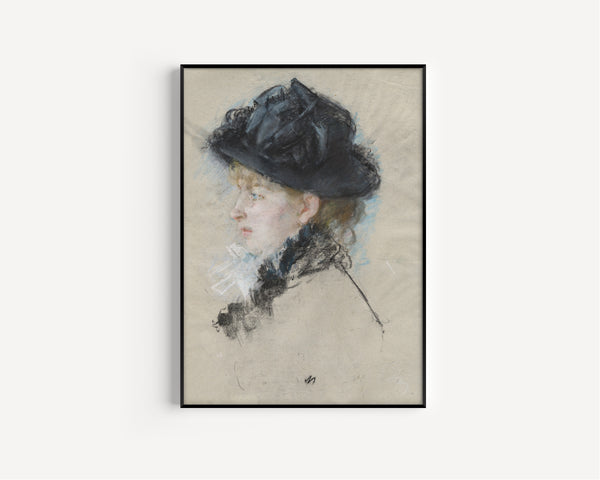 Berthe Morisot — Mademoiselle Louise Riesener in a Hat | Fine Art Print