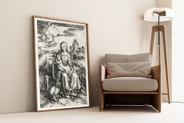 Albrecht Dürer — Madonna with the Monkey | Engraving Print
