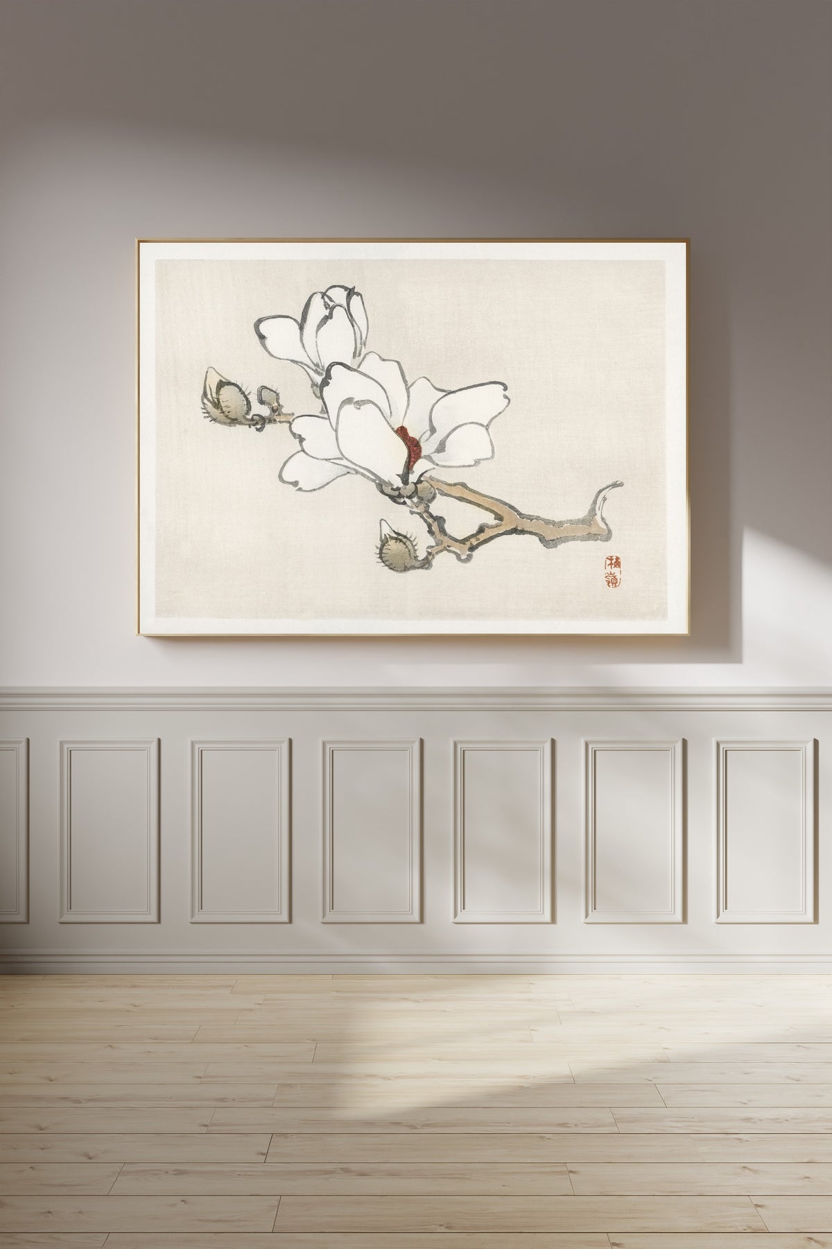 Kōno Bairei — Magnolia | Japanese Bird & Flower Woodblock Print