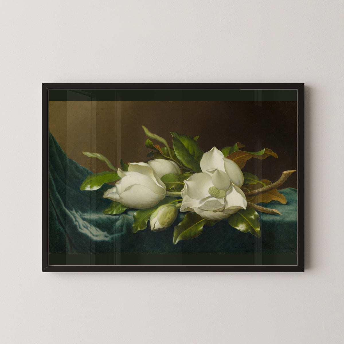 Martin Johnson Heade — Magnolias on Light Blue Velvet Cloth | Fine Art Print