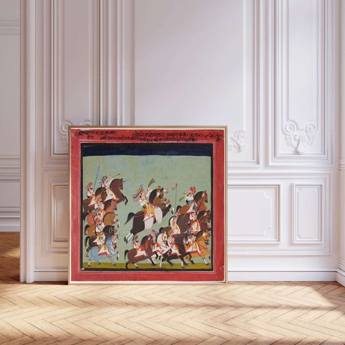 Kushala — Maharaja Balwant Singh of Ratlam in Procession with His Relatives and Courtiers | Indian Miniature Painting Print