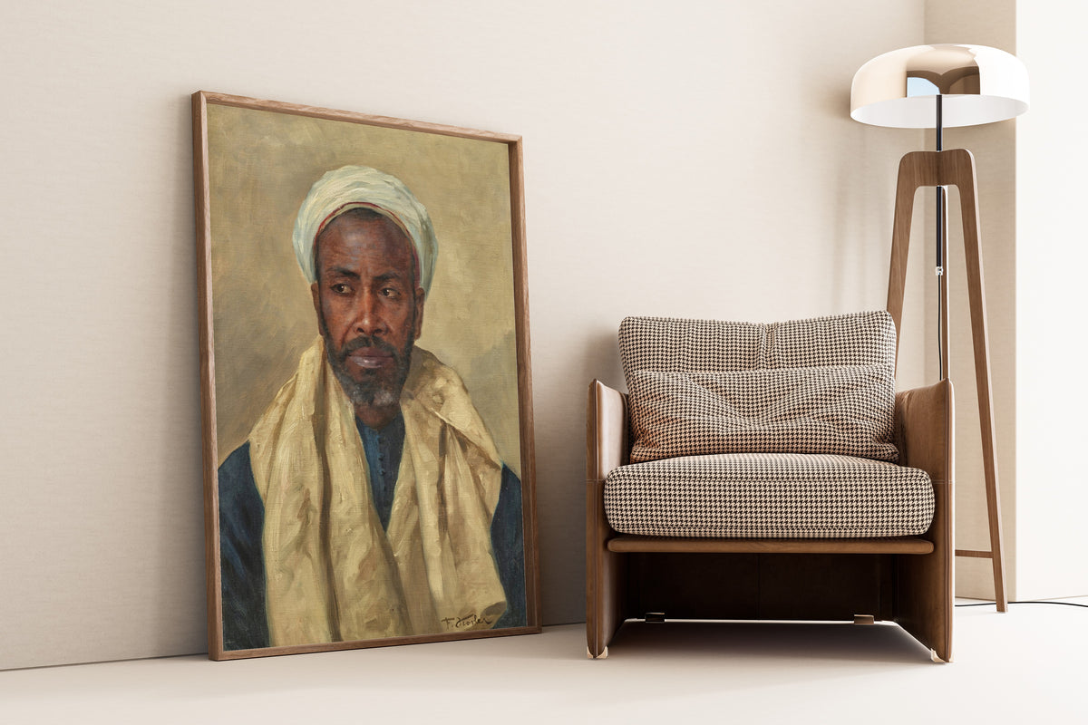 Franz Xaver Kosler — Man in a White Turban | Fine Art Print