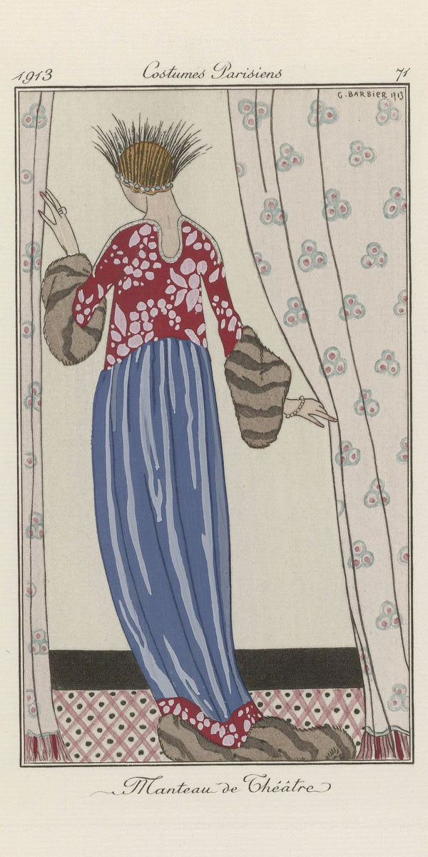 George Barbier — Manteau de théâtre [Theatre coat] | Art Deco Fashion Print