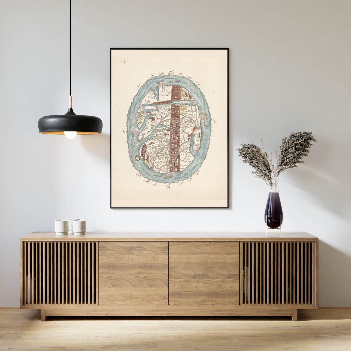 Map of the Islamic World | Manuscript World Map Print