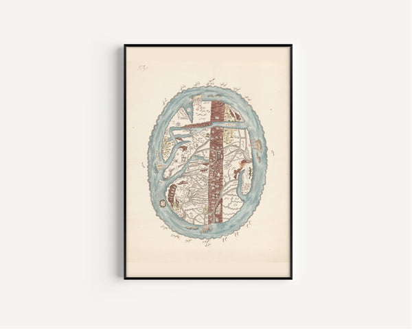 Map of the Islamic World | Manuscript World Map Print
