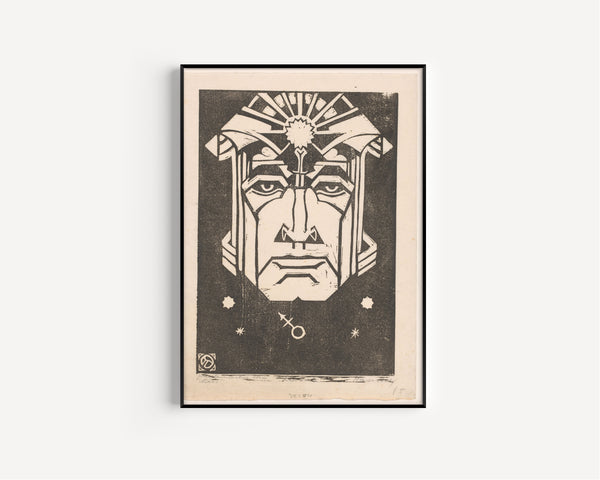 Henri van der Stok — Mars | Art Deco Woodcut Print