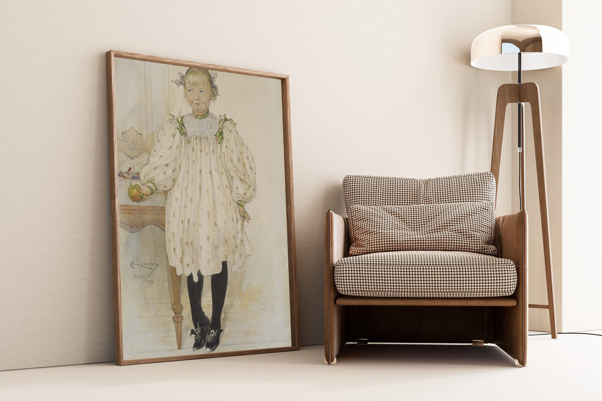 Carl Larsson — Martha Winslow as a Girl | Swedish Watercolour Print