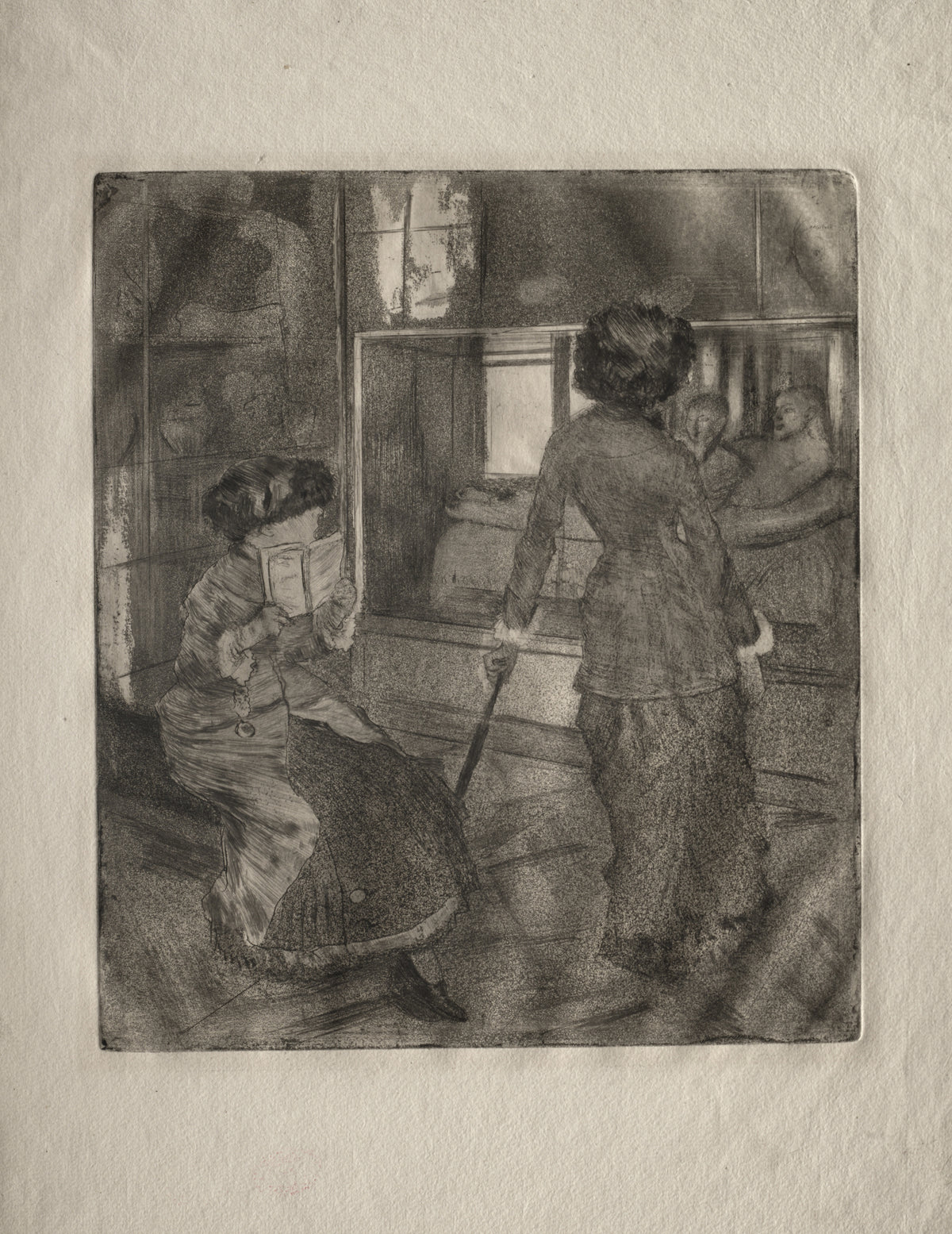 Edgar Degas — Mary Cassatt at the Louvre: The Etruscan Gallery | Fine Art Print