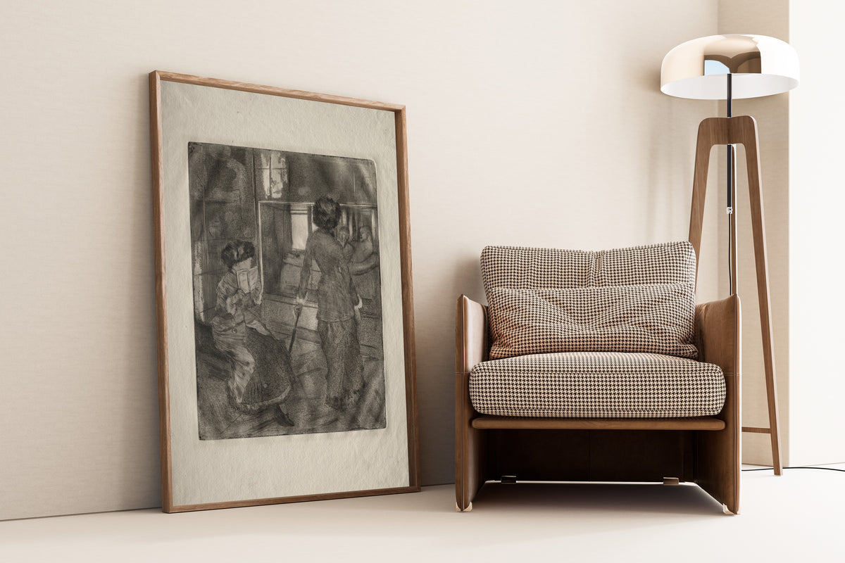 Edgar Degas — Mary Cassatt at the Louvre: The Etruscan Gallery | Fine Art Print